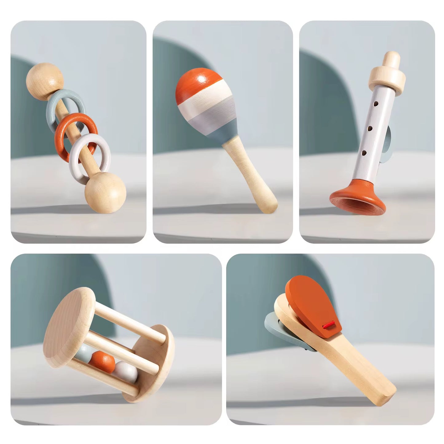 KinderBasics Houten Muziek Set