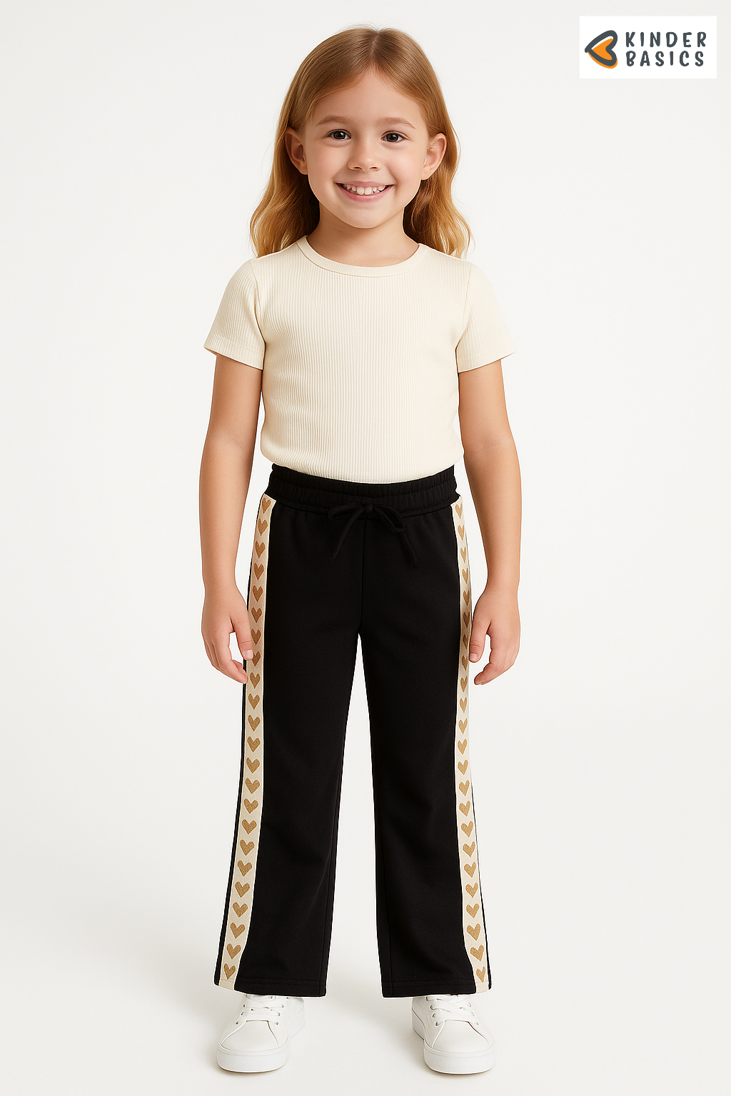 Zwarte broek bies hartjes