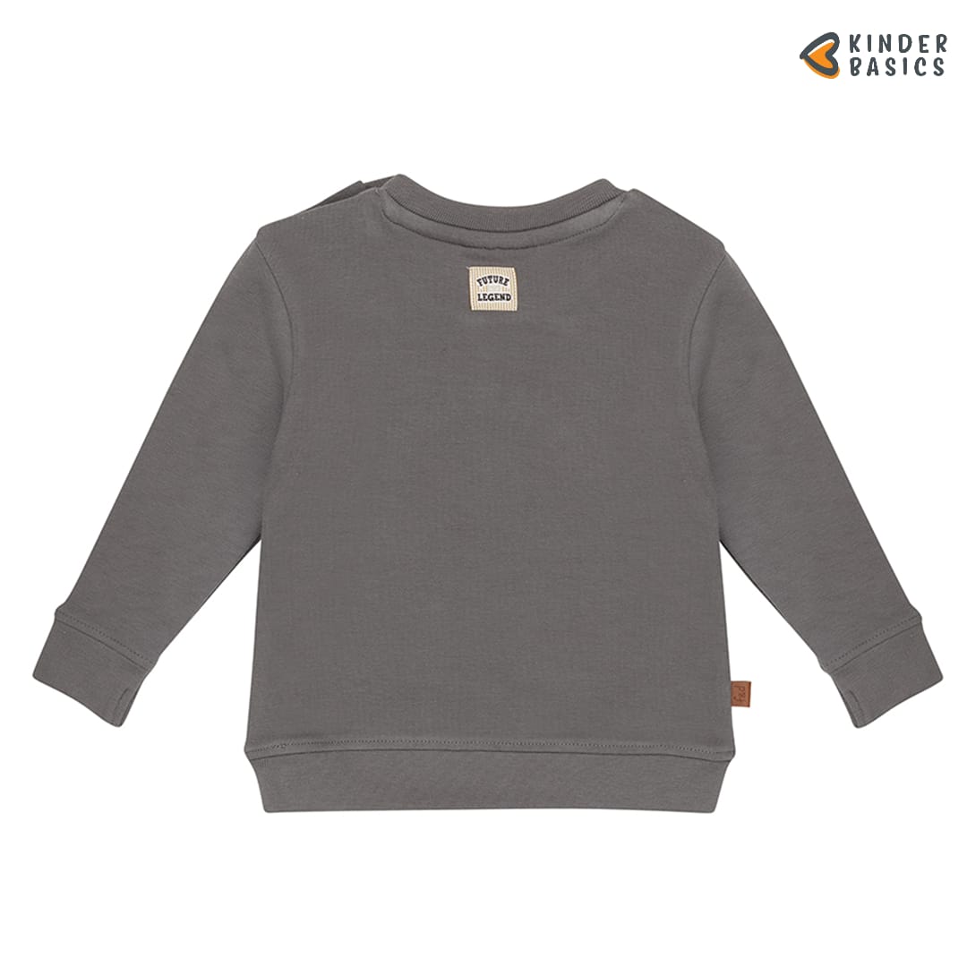 Little Hero Baby Sweater Hero | Smoked Pearl