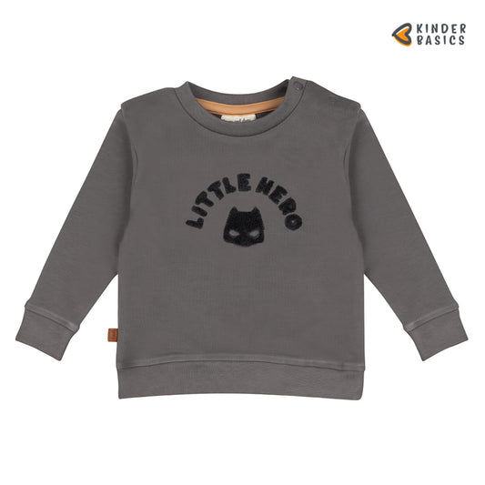 Little Hero Baby Sweater Hero | Smoked Pearl