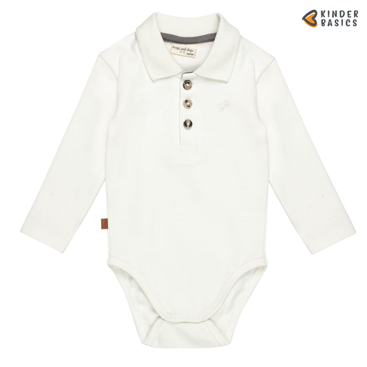 Polo Romper 1x1 Rib Baby