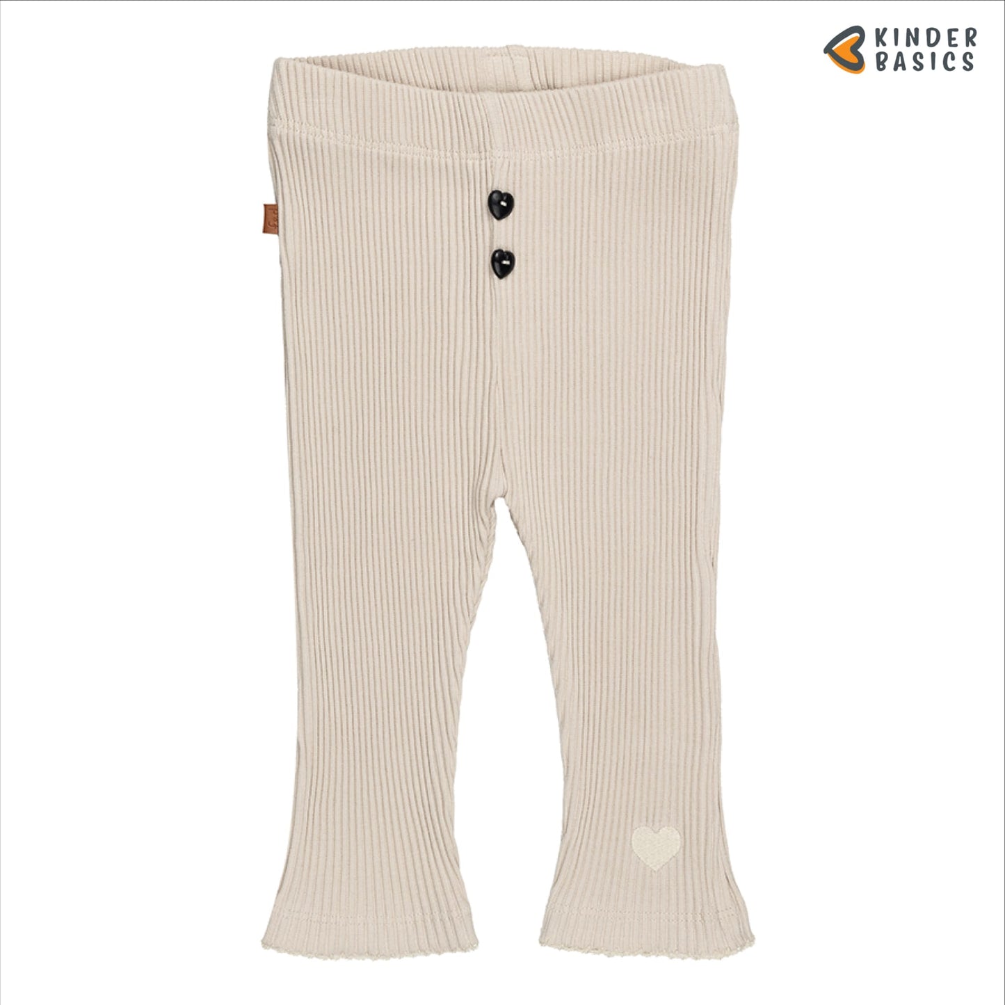 Follow Your Heart Baby Rib Legging | Silver Gray