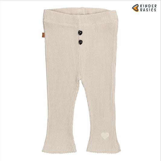 Follow Your Heart Baby Rib Legging | Silver Gray