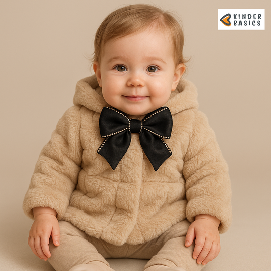 Bontjas beige baby